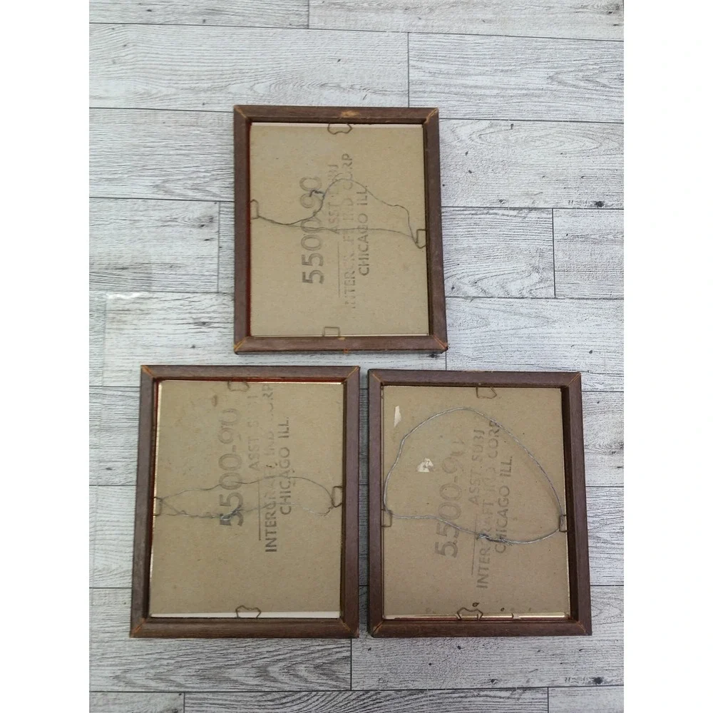 Vintage‎ Evans Framed Wall Hummel Goebel Set of 3 Intercraft Kids Boys Girls